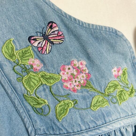 Vintage Bechamel Embroidered Denim Dress Medium - Picture 5 of 13